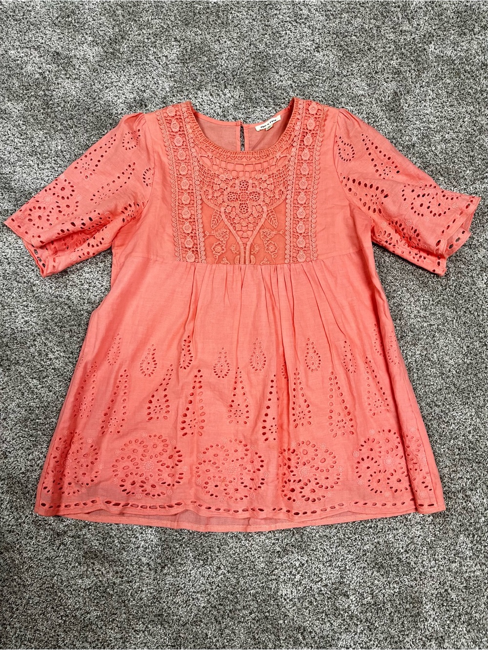 Boho Eyelet Lace Babydoll Cotton Top